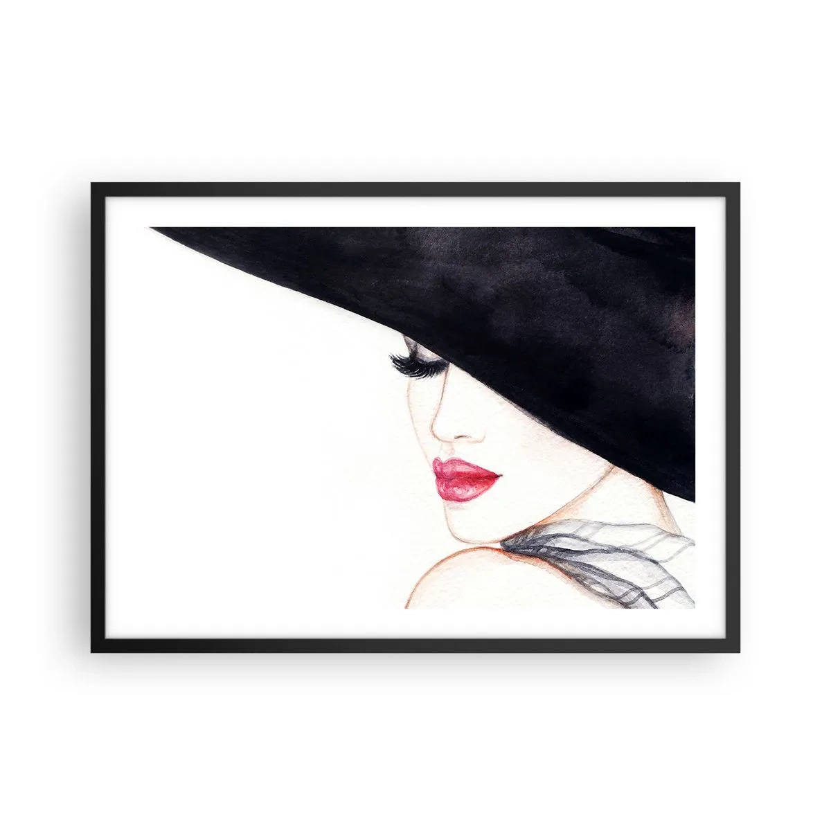Plakat i sort ramme - Elegance og sensualitet - 70x50 cm