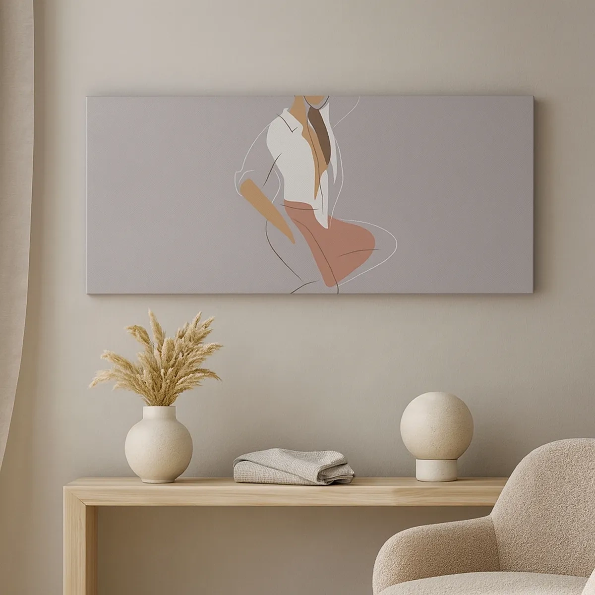 Lærredstryk - Billede på lærred - Omrids af nåde - 30x30 cm