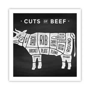 Plakat - Slagterens grundbog - 60x60 cm