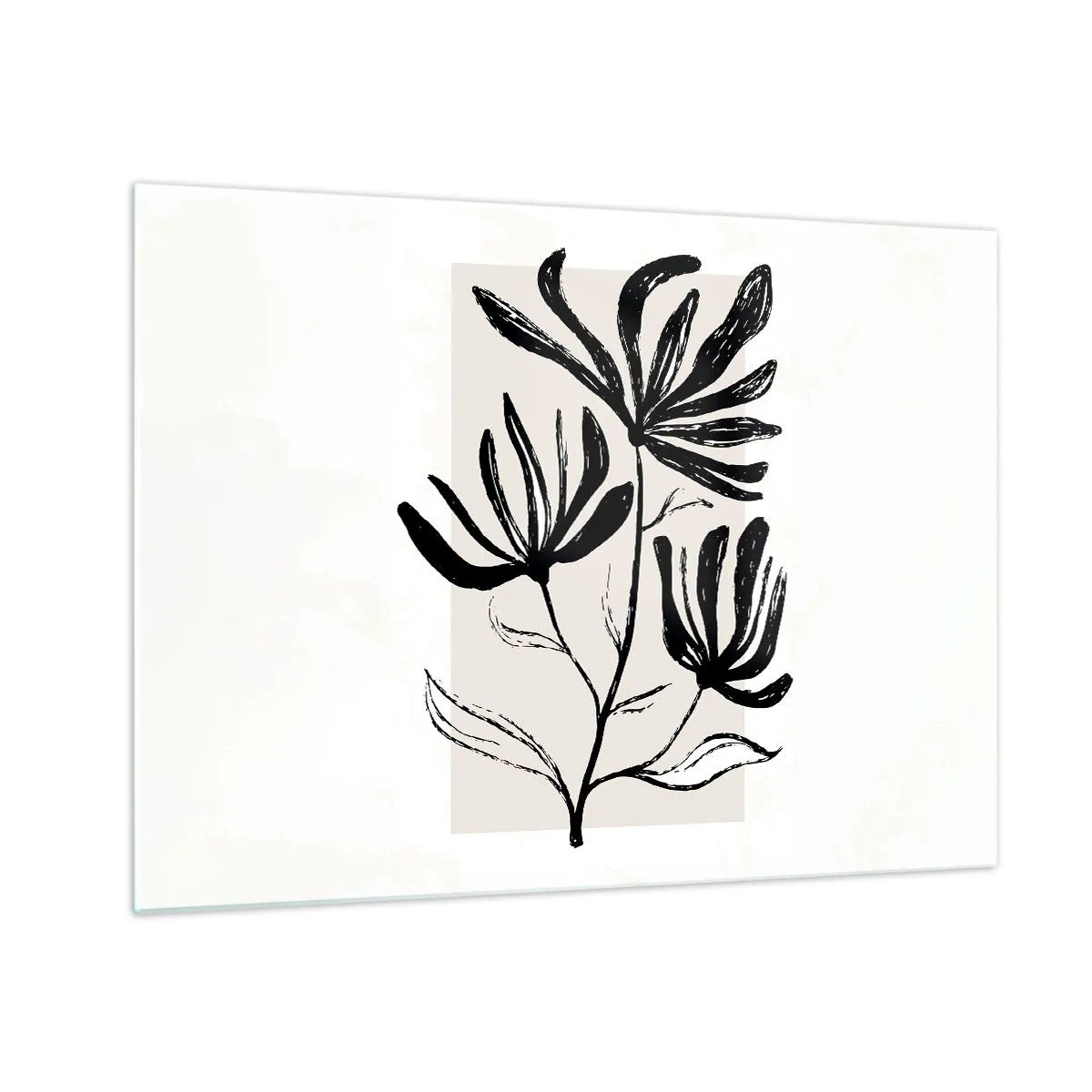 Billede på glas - Skitse til et herbarium - 70x50 cm