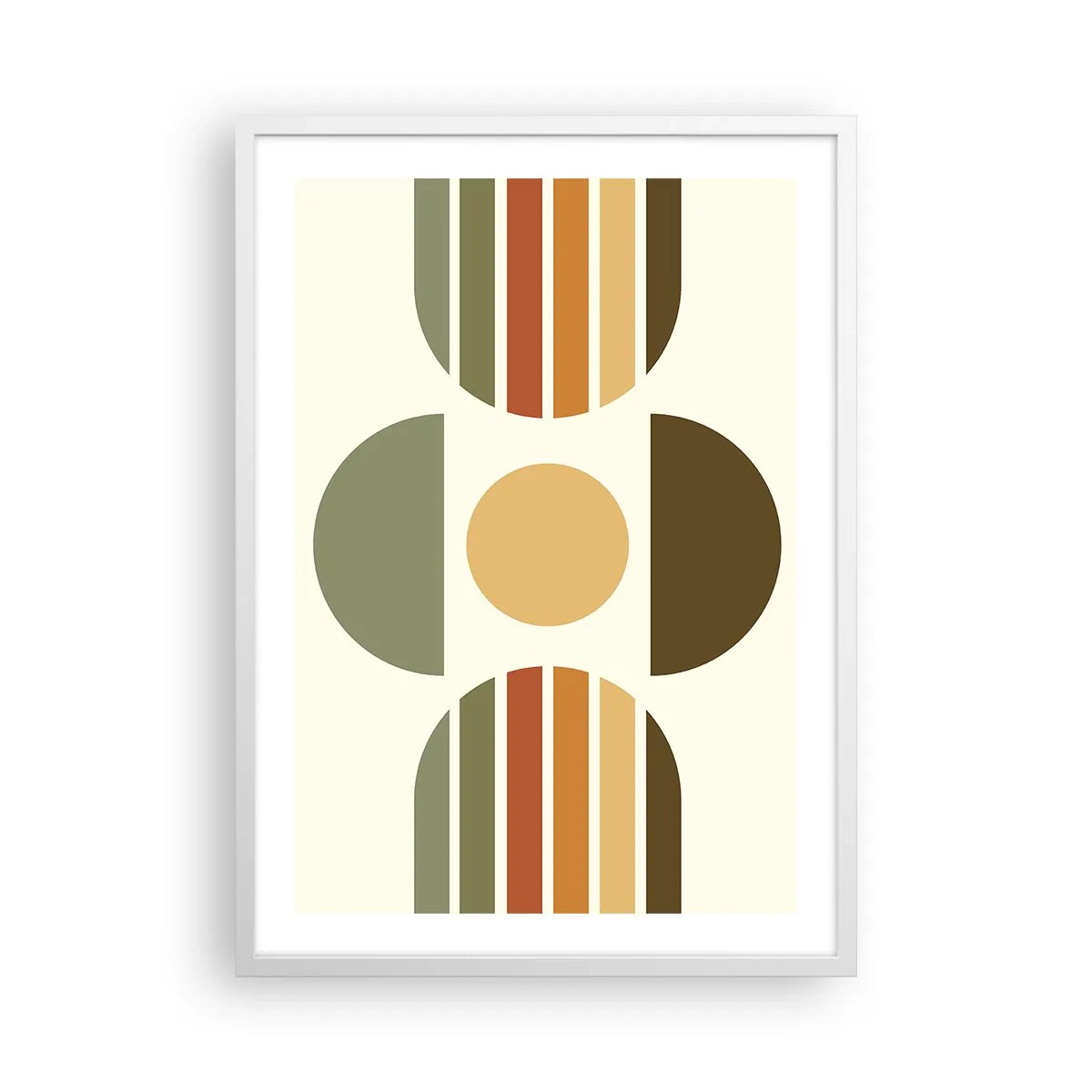 Plakat i hvid ramme - I jordfarver - 50x70 cm