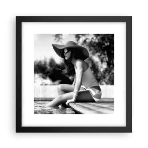 Plakat i sort ramme - Sommerdrøm - 30x30 cm