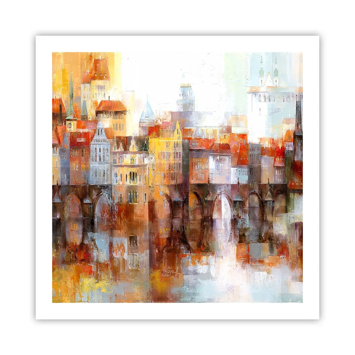 Plakat - Under broen også smuk - 60x60 cm