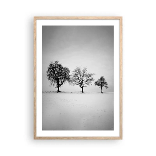 Plakat i ramme af lyst egetræ - Hvad drømmer de om? - 50x70 cm