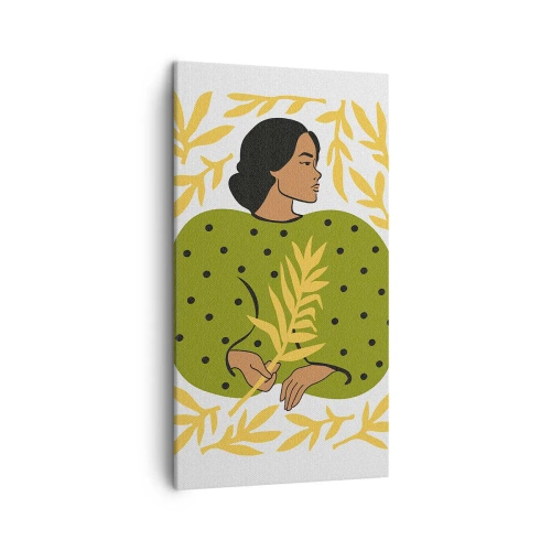 Lærredstryk - Billede på lærred - Hawaiiansk pige - 45x80 cm