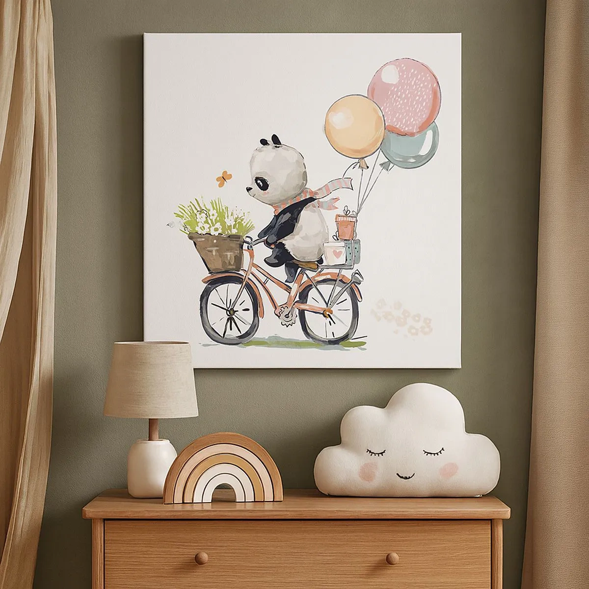 Lærredstryk - Billede på lærred - Glædelig dag - 30x30 cm