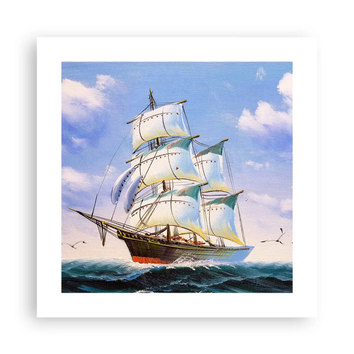 Plakat - Stolt med vinden - 40x40 cm