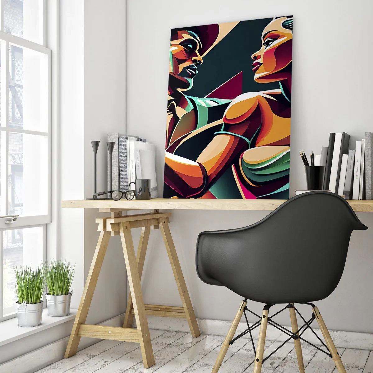Billede på glas - I hjertets rytme - 50x70 cm