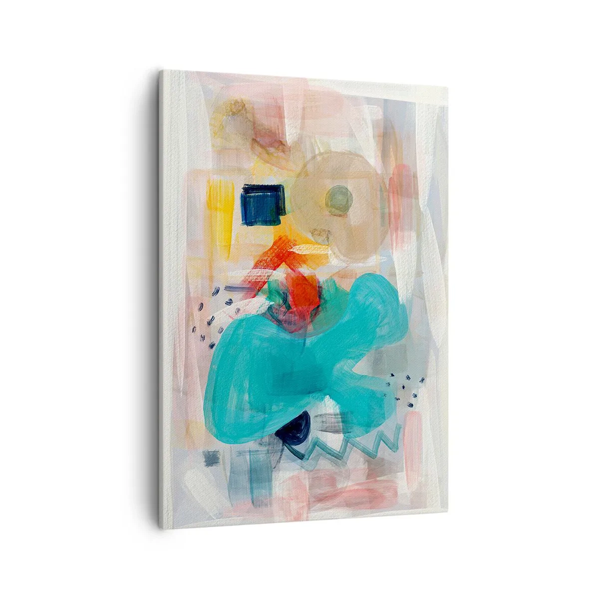 Lærredstryk - Billede på lærred - Et farverigt spil - 50x70 cm