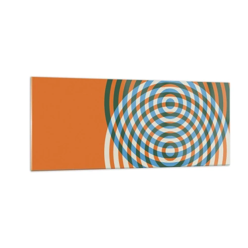 Billede på glas - Abstrakt cirkulær variation - 100x40 cm