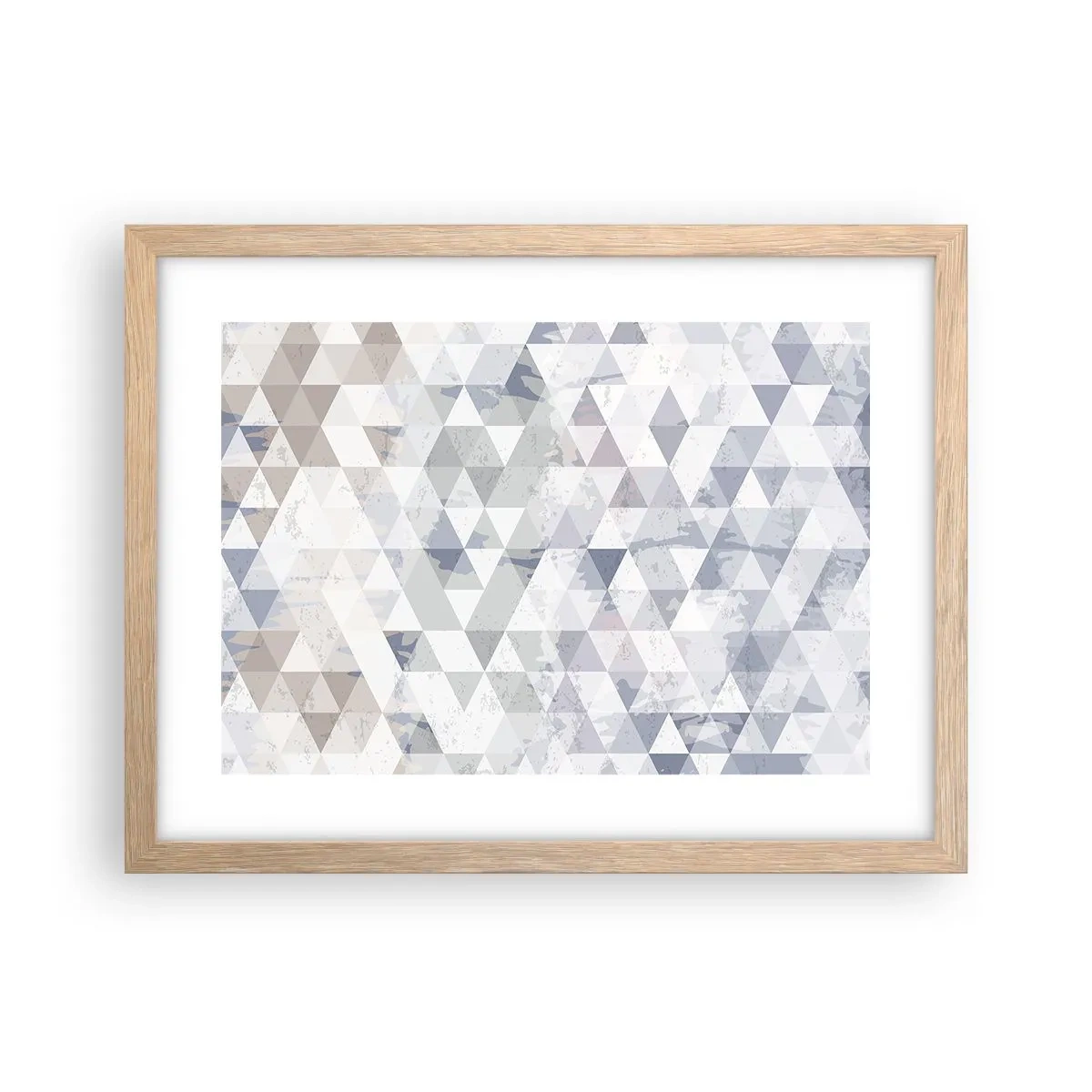 Plakat i ramme af lyst egetræ - I takt på tre - 40x30 cm