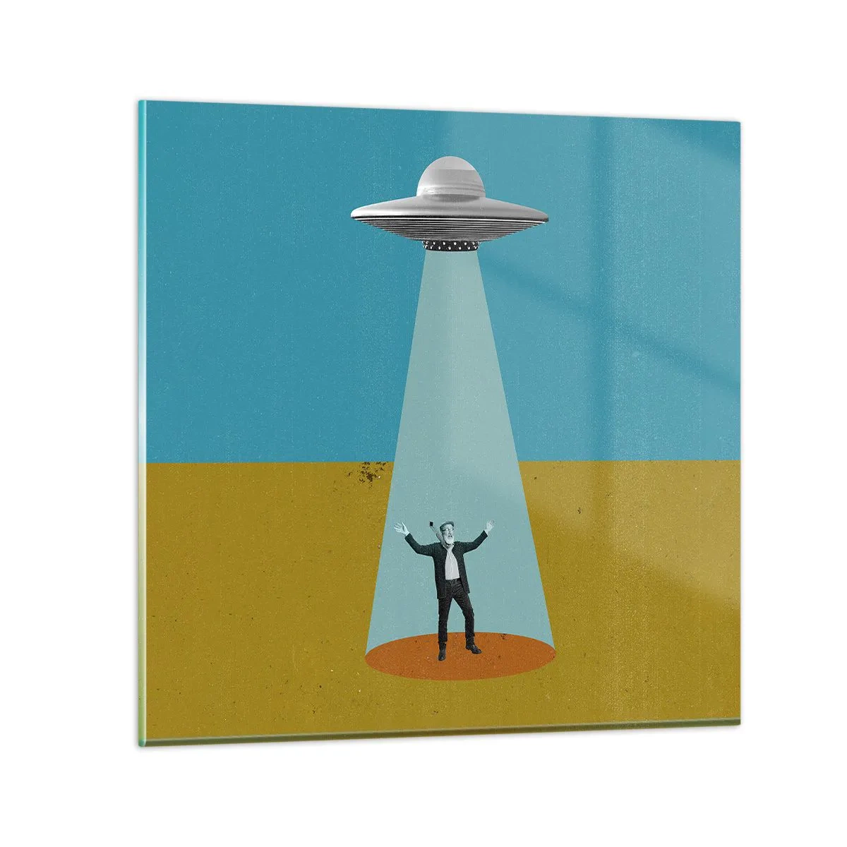 Billede på glas - Et tæt møde - 50x50 cm