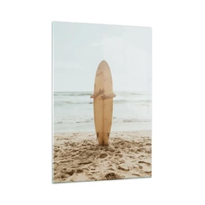 Billede på glas - Af kærlighed til bølgerne - 70x100 cm