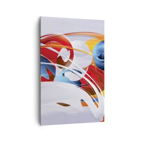 Lærredstryk - Billede på lærred - Elementernes dans - 80x120 cm