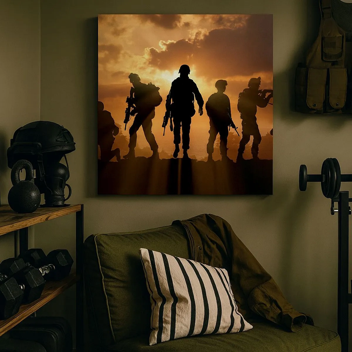 Lærredstryk - Billede på lærred - Brothers in arms - 30x30 cm