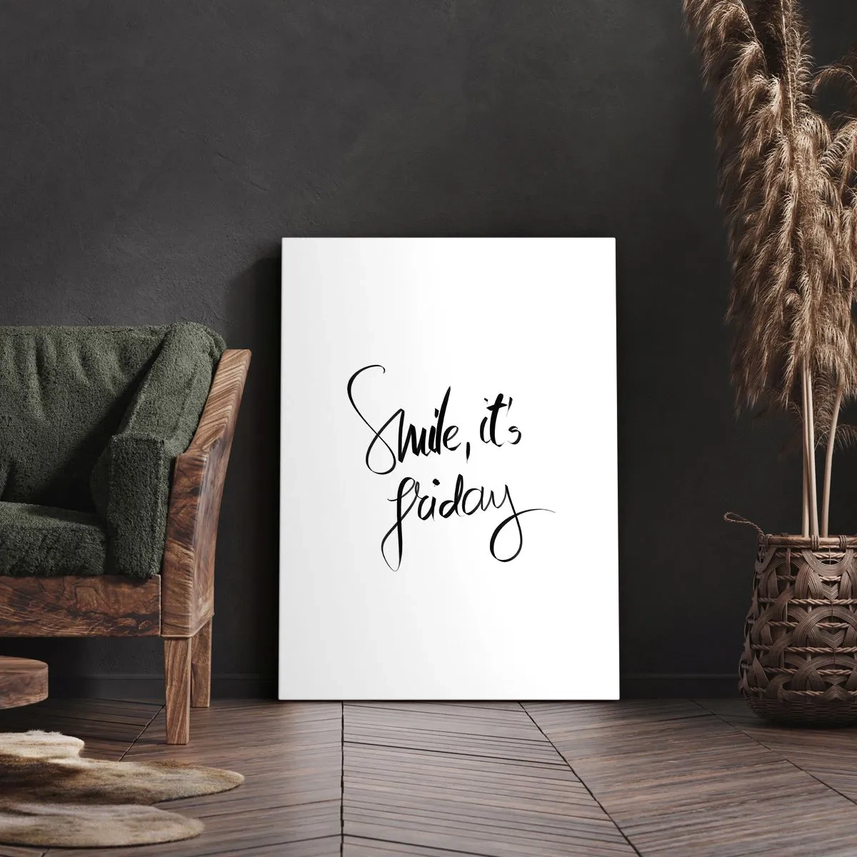 Lærredstryk - Billede på lærred - Ægte glæde - 80x120 cm