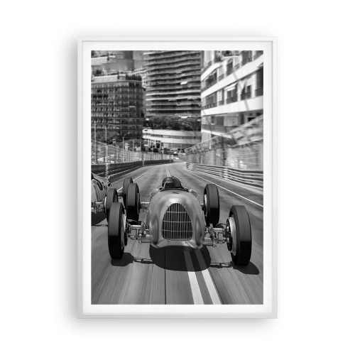 Plakat i hvid ramme - Der var engang i Monte Carlo - 70x100 cm