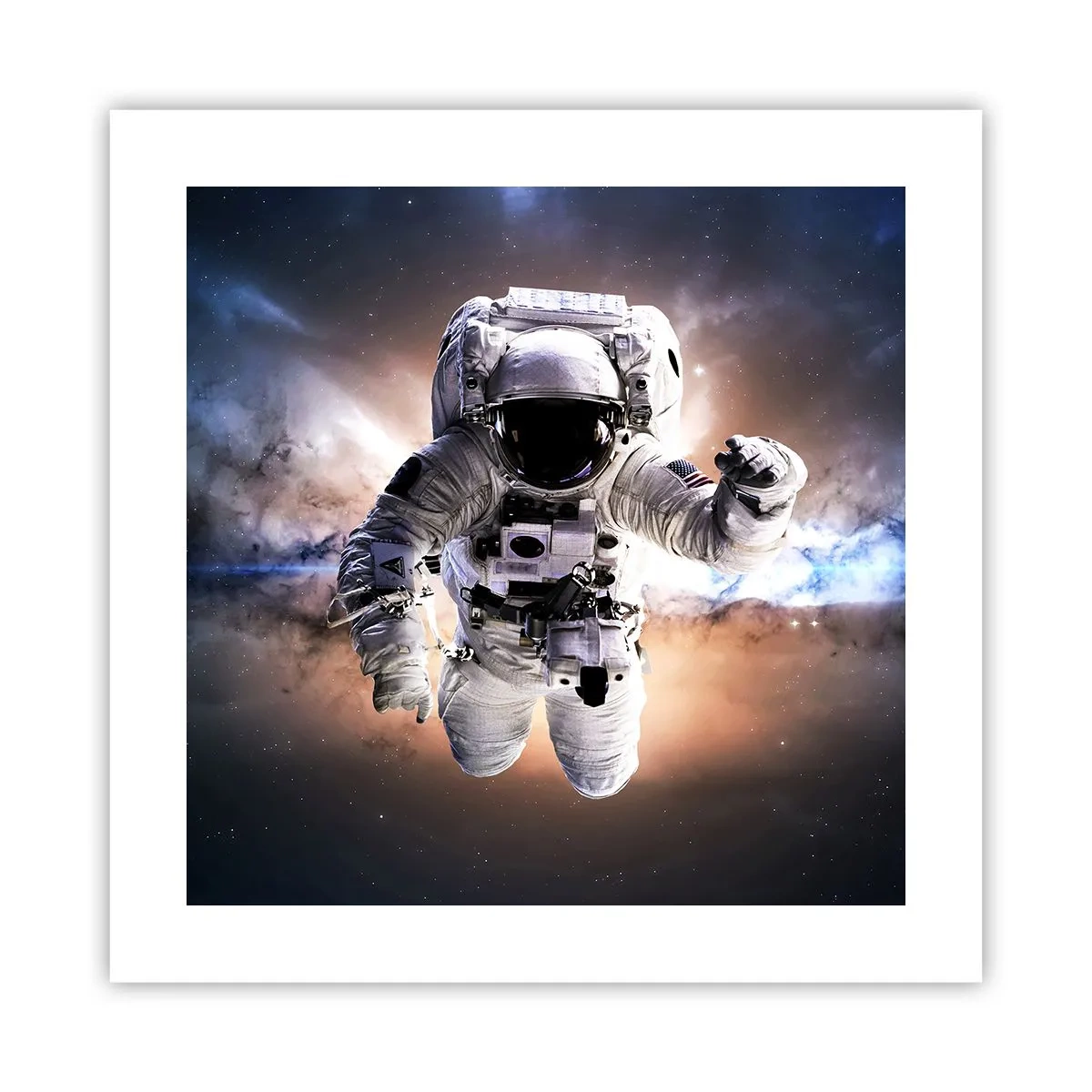 Plakat - Hilsner fra det ydre rum - 40x40 cm