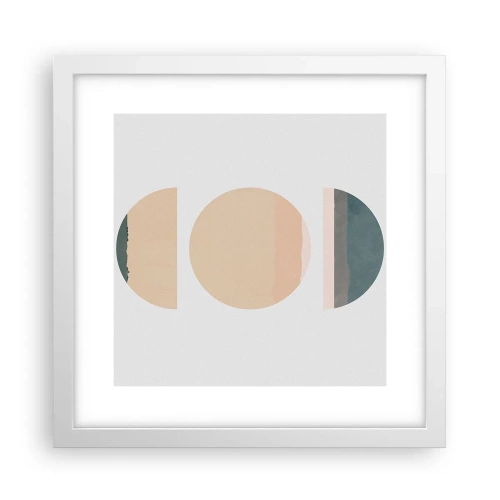 Plakat i hvid ramme - Hjul for hjul - 30x30 cm