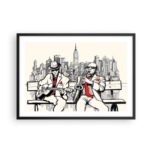 Plakat i sort ramme - New York improvisation - 70x50 cm