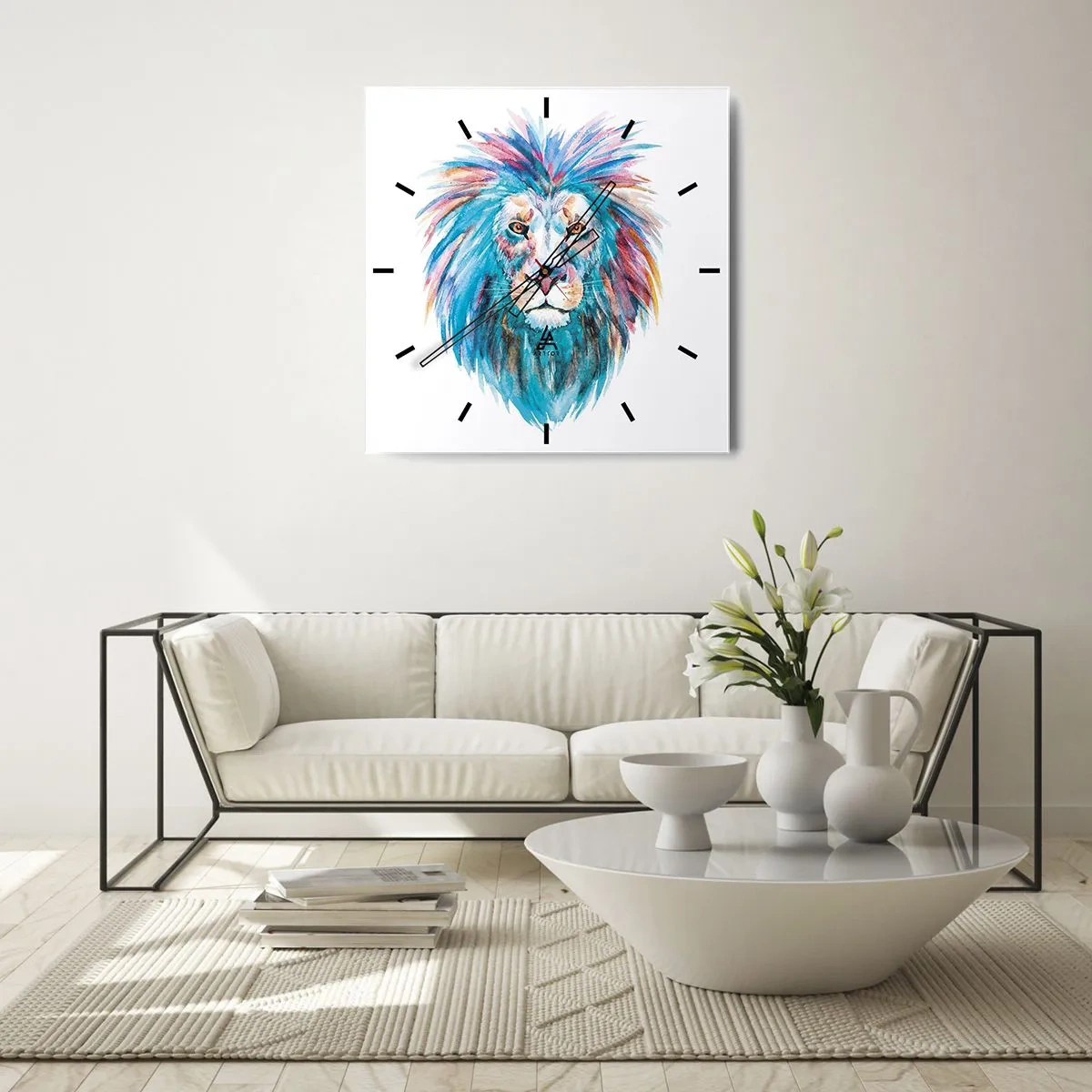 Vægur, Uret - En elektrificerende aura - 40x40 cm