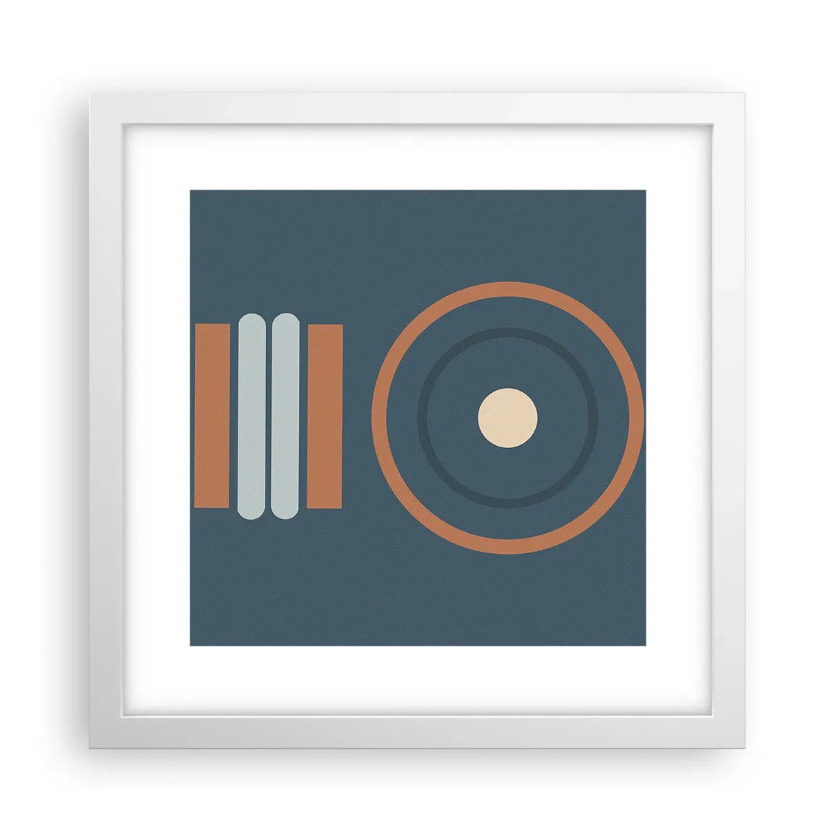 Plakat i hvid ramme - Essensen af tingene - 30x30 cm