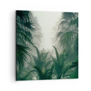 Lærredstryk - Billede på lærred - Tropisk mysterium - 50x50 cm