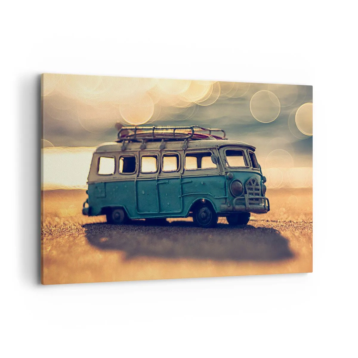 Lærredstryk - Billede på lærred - Enden på idolerne: penge og arbejde - 100x70 cm