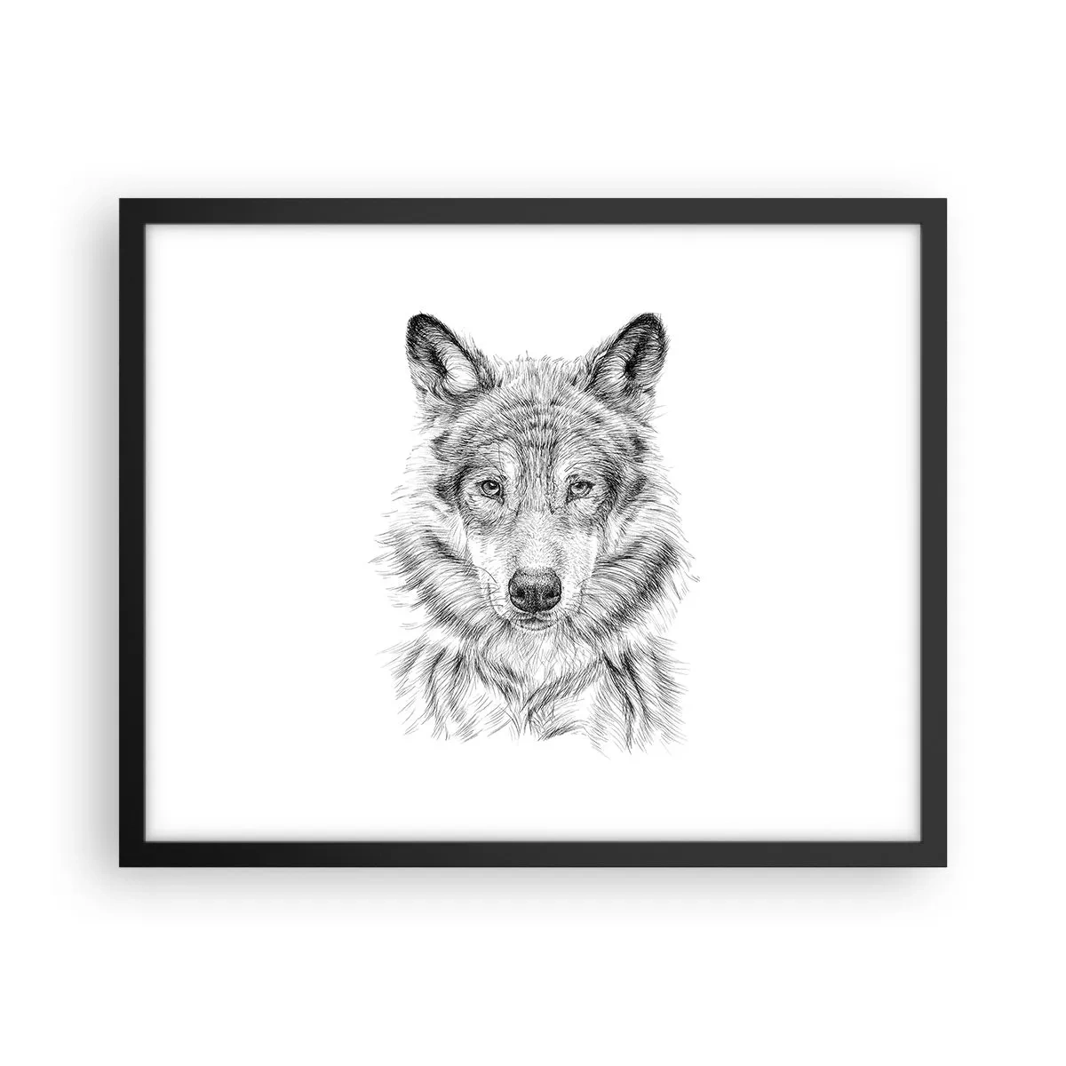 Plakat i sort ramme - En født leder - 50x40 cm