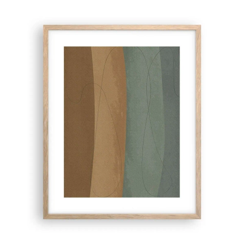 Plakat i ramme af lyst egetræ - Vandret sammensætning - 40x50 cm