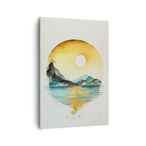 Lærredstryk - Billede på lærred - I en cirkel af skønhed - 70x100 cm