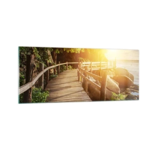 Billede på glas - Endnu et sving, endnu et under - 100x40 cm