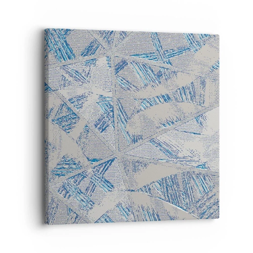 Lærredstryk - Billede på lærred - I en gråblå labyrint - 30x30 cm