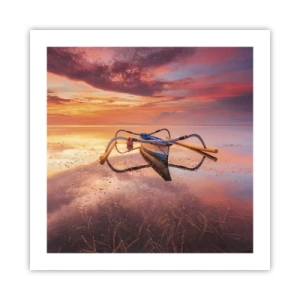 Plakat - Roen ved en tropisk aften - 50x50 cm