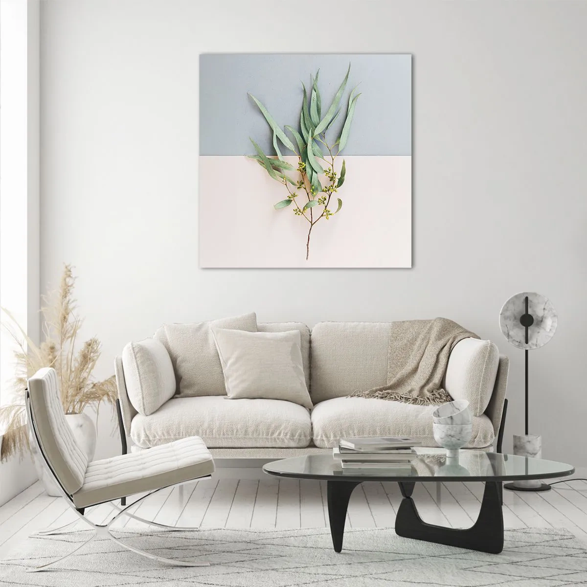 Billede på glas - Pastelfarvernes subtilitet - 60x60 cm