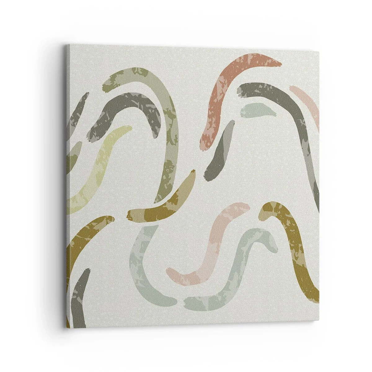 Lærredstryk - Billede på lærred - Abstraktionens glade dans - 70x70 cm