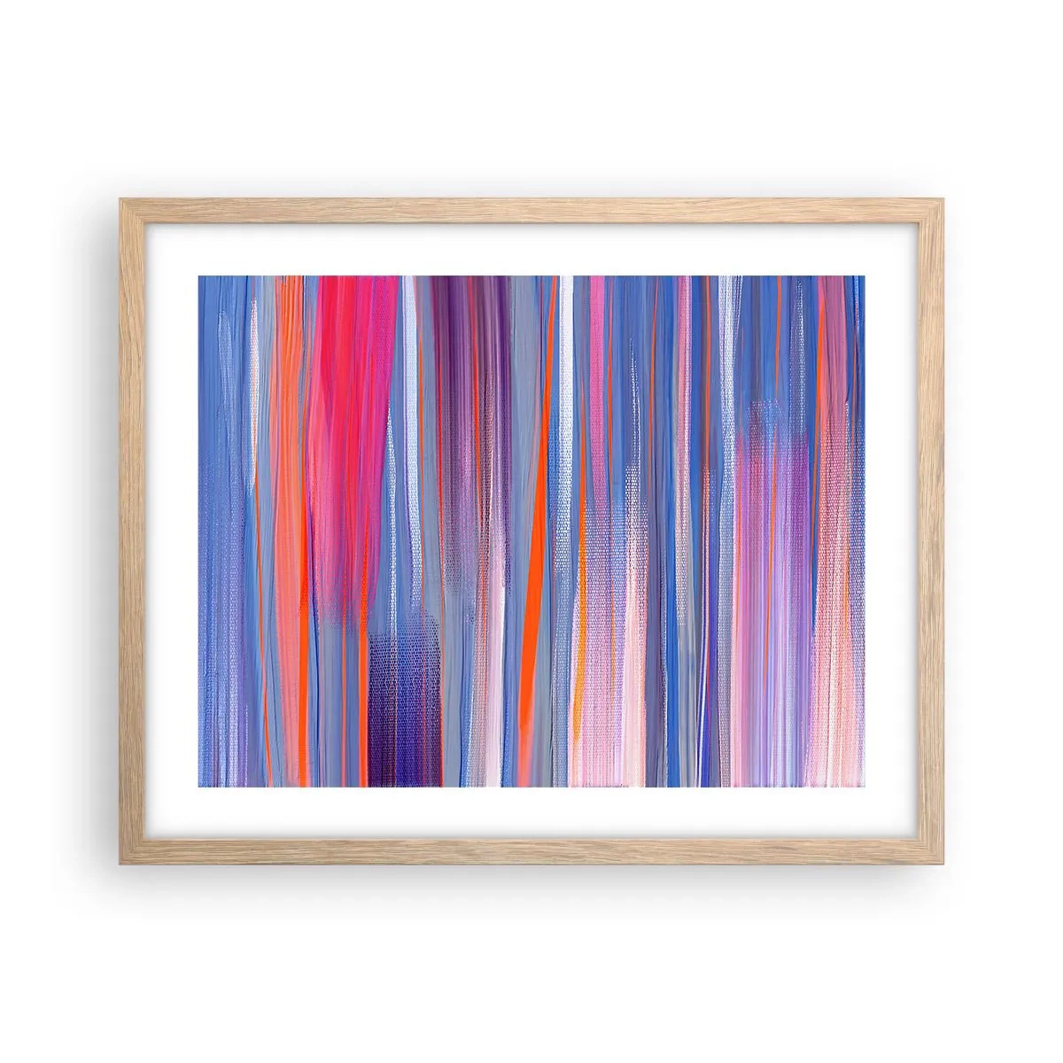 Plakat i ramme af lyst egetræ - Opstigning - 50x40 cm