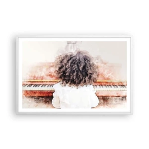 Plakat i hvid ramme - i et ny verden - 91x61 cm