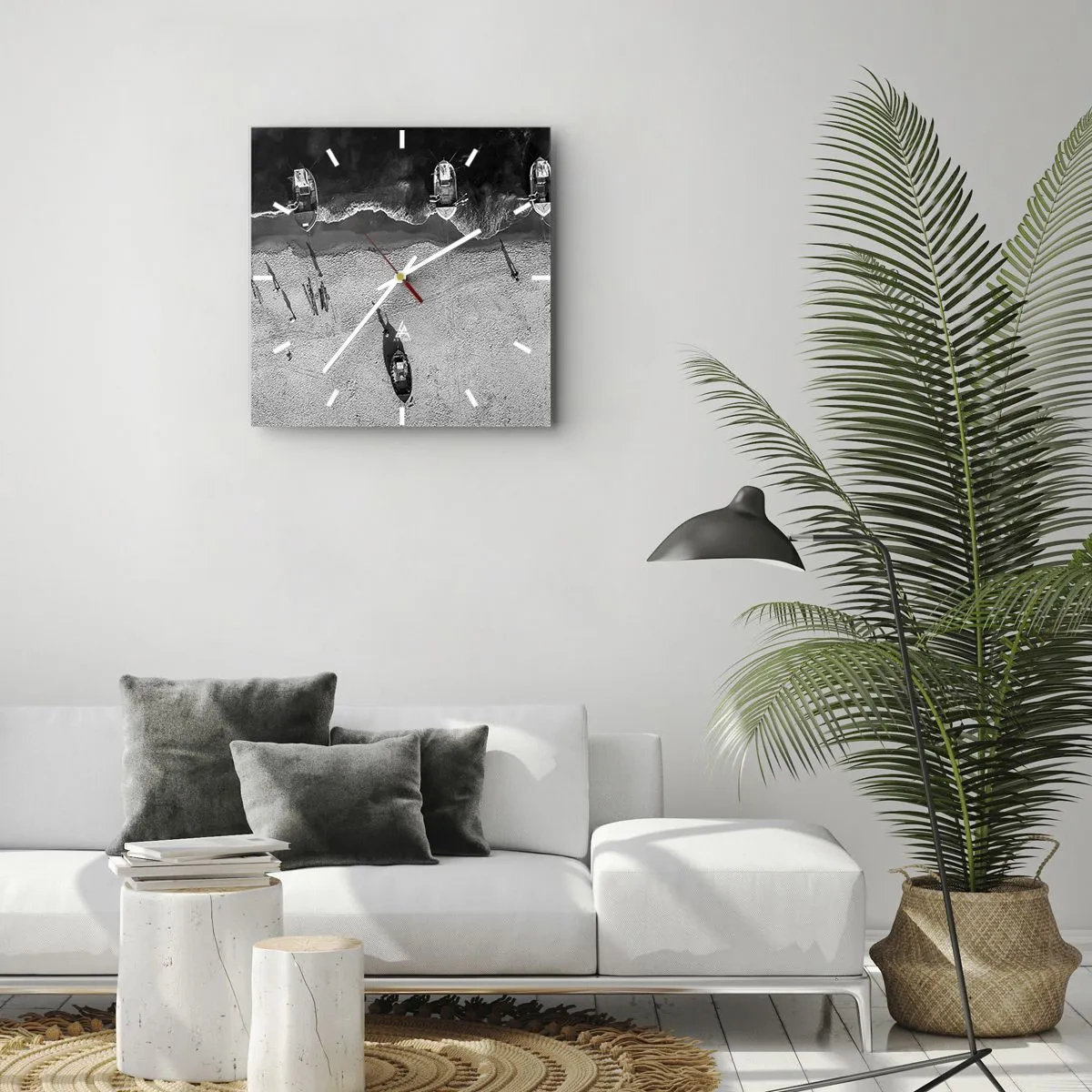 Vægur, Uret - Stadig på kysten... - 40x40 cm