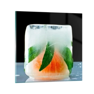 Billede på glas - Frisk og kølig - 30x30 cm