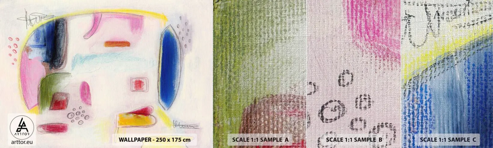 Prøve Fototapet Premium Canvas - Mere konveks end konkav eller flad - Abstraktion, Stykke, Elefant - 100x30 cm