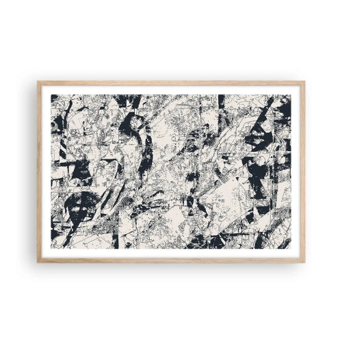 Plakat i ramme af lyst egetræ - Modsætningernes gennemtrængning - 91x61 cm