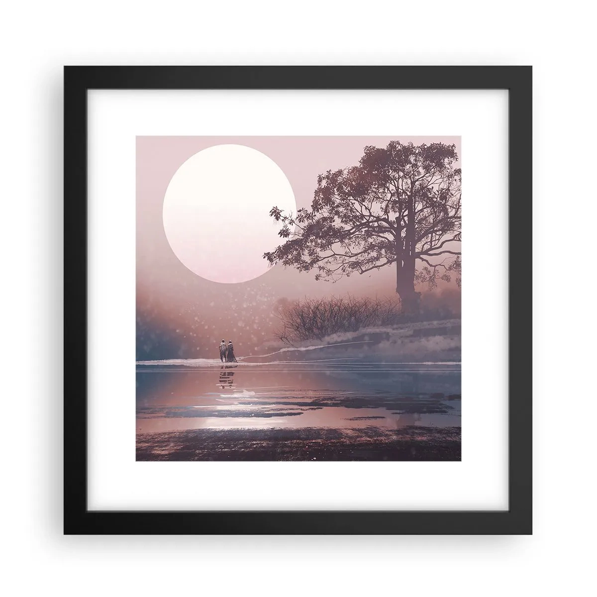 Plakat i sort ramme - Natlige mærkværdigheder - 30x30 cm