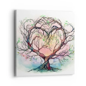 Lærredstryk - Billede på lærred - Sammen mod stormene - 40x40 cm