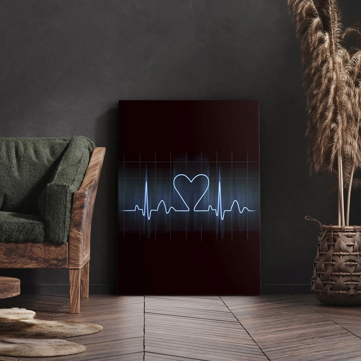 Lærredstryk - Billede på lærred - I hjertets rytme - 70x100 cm