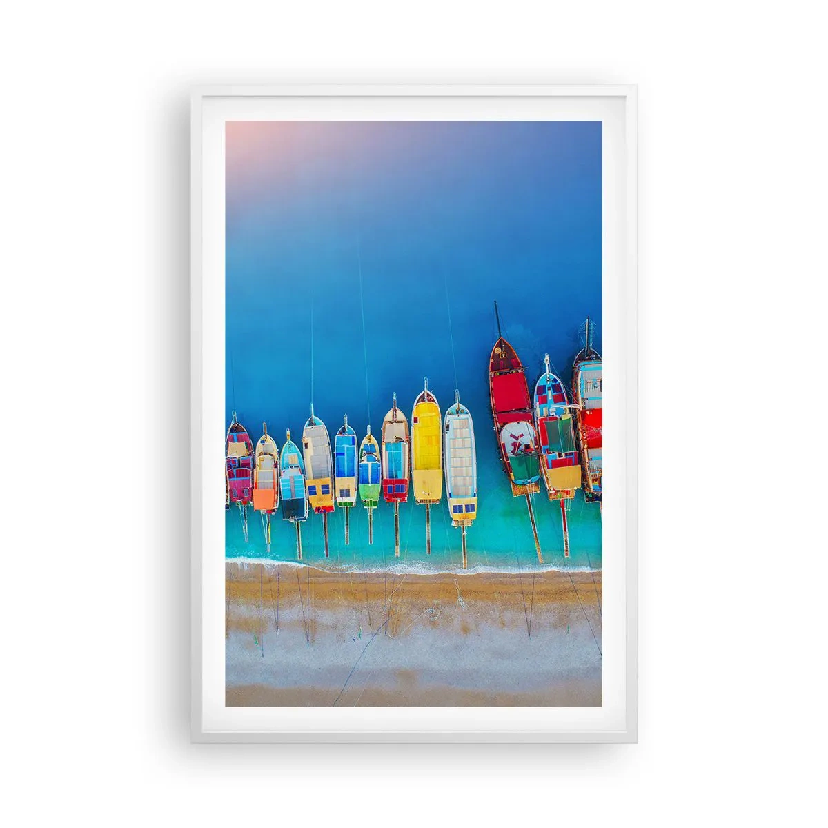 Plakat i hvid ramme - Fra et fugleperspektiv - 61x91 cm