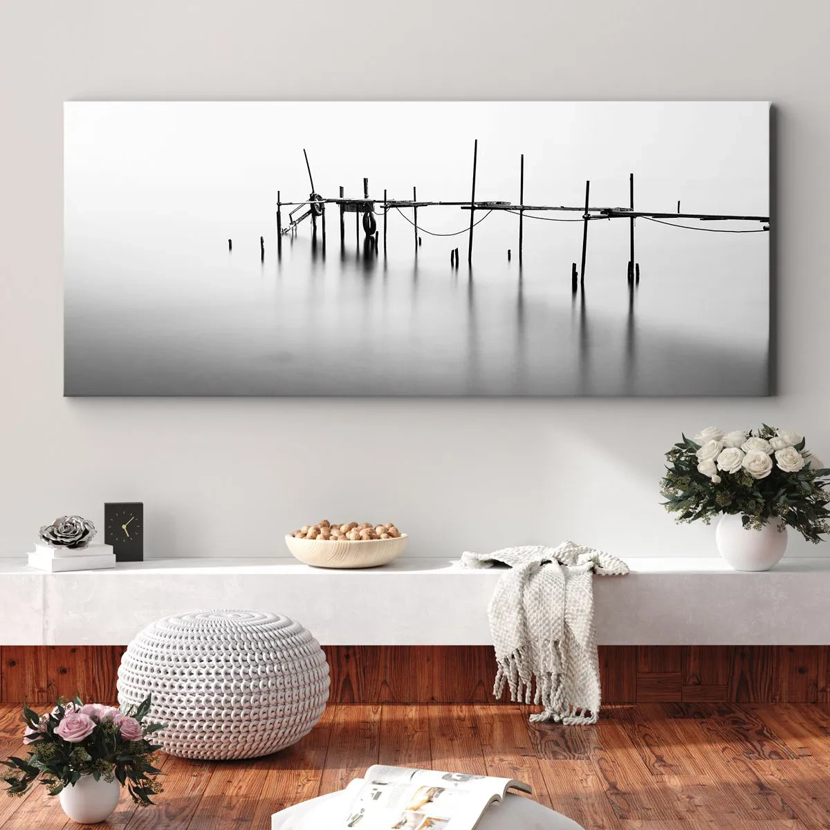 Lærredstryk - Billede på lærred - Hvad nu, hvis verden ikke eksisterer? - 160x50 cm
