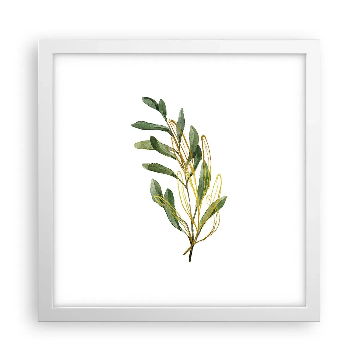 Plakat i hvid ramme - Alt, hvad der er godt - 30x30 cm