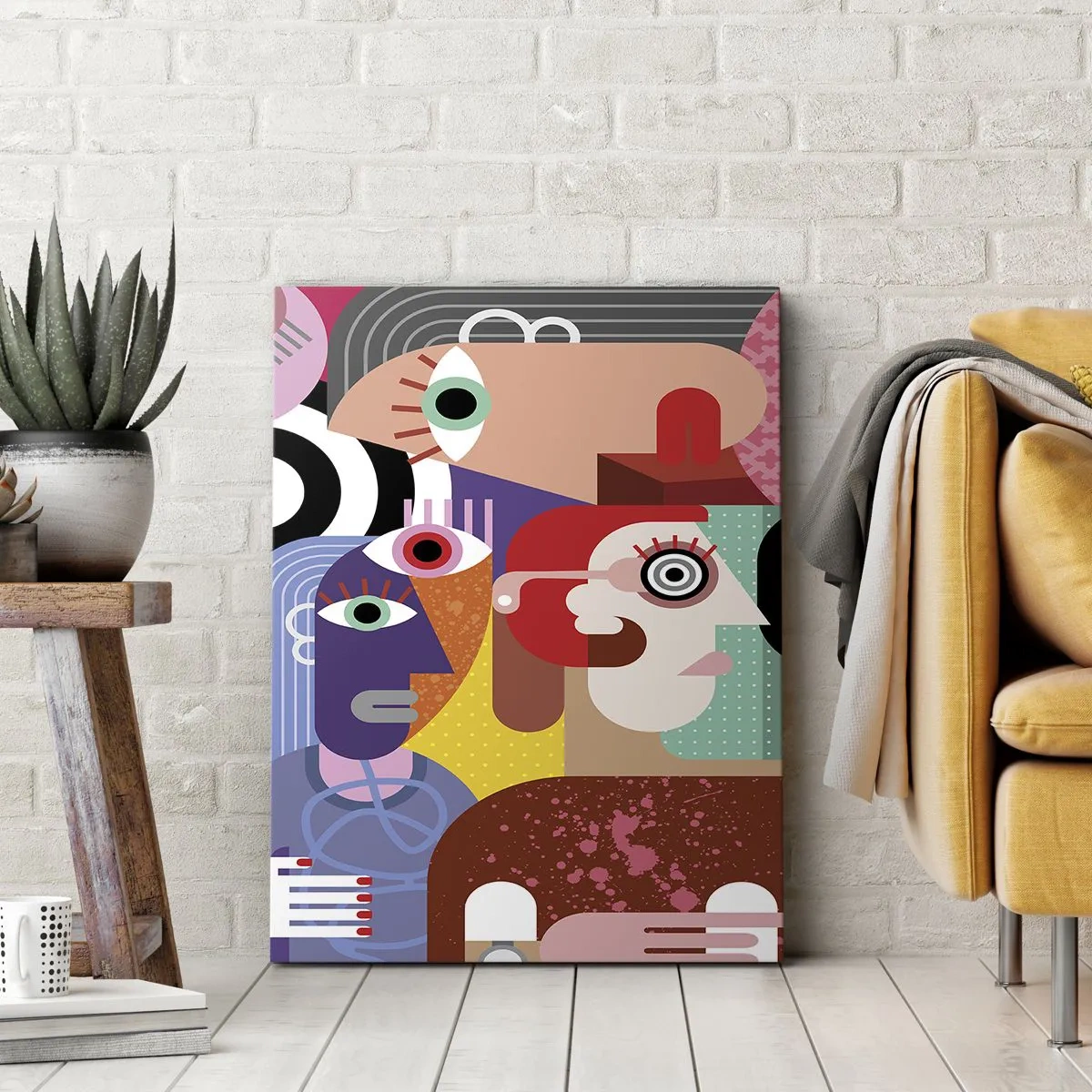 Lærredstryk - Billede på lærred - Vi fra hr. Picasso - 55x100 cm