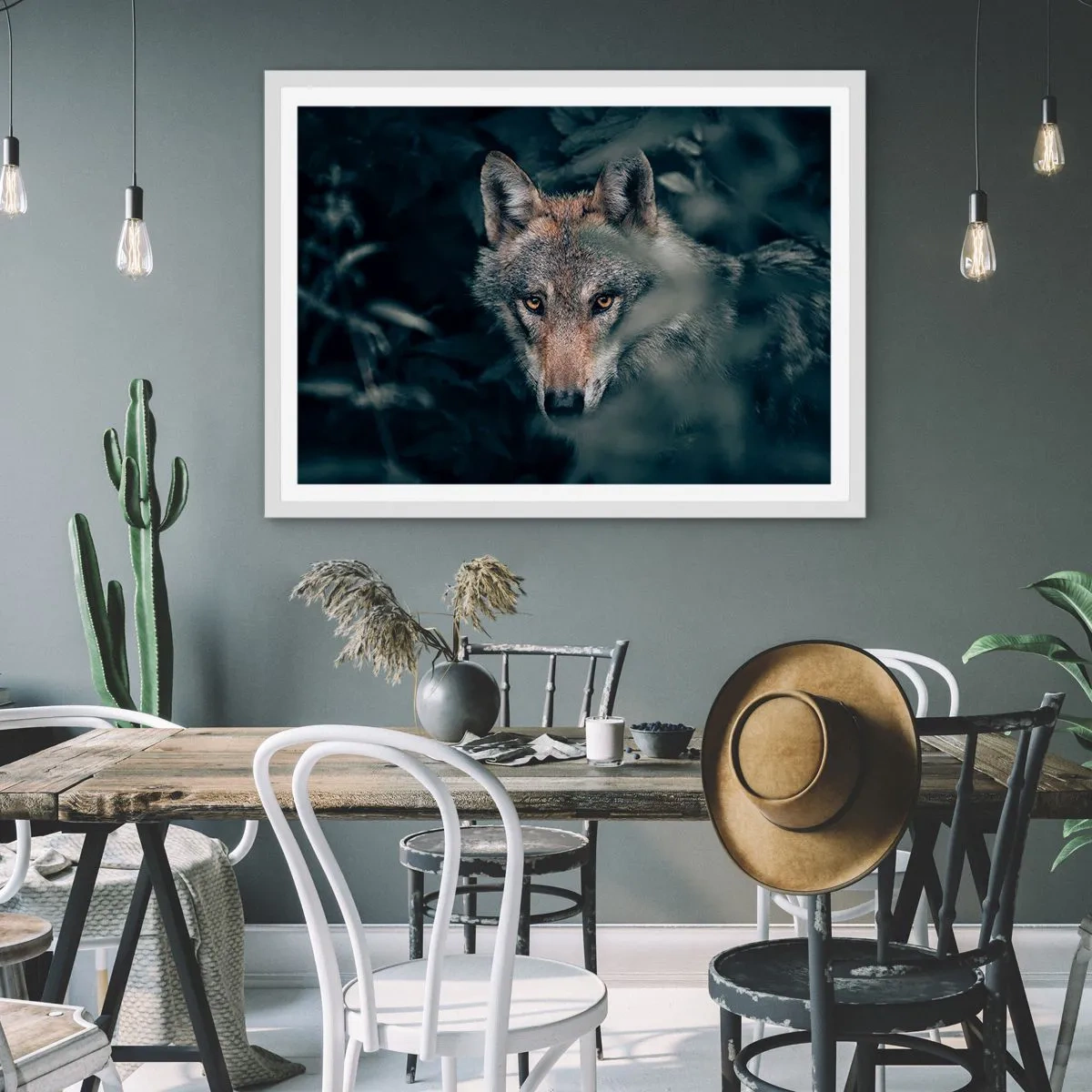 Plakat i hvid ramme - Jæger - 40x30 cm